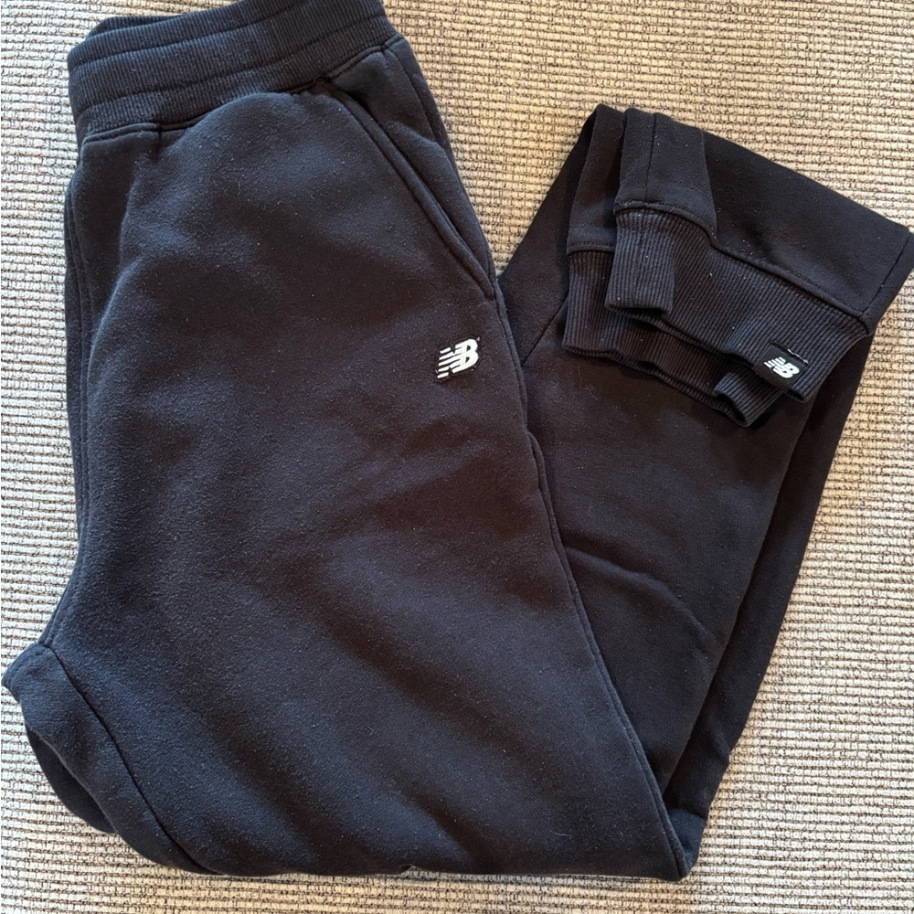 New Balance Black Jogger Sweatpants with Cuffed Ankle